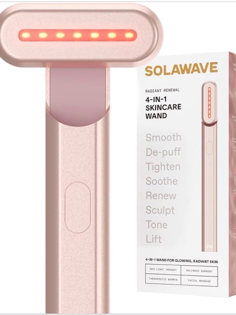 Solawave 4-in-1 Skincare Wand - Rose Gold